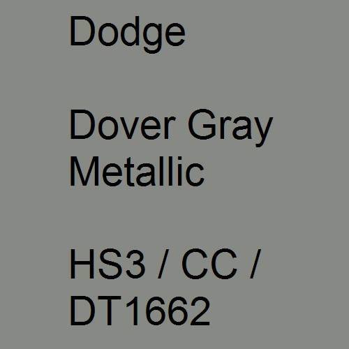 Dodge, Dover Gray Metallic, HS3 / CC / DT1662.